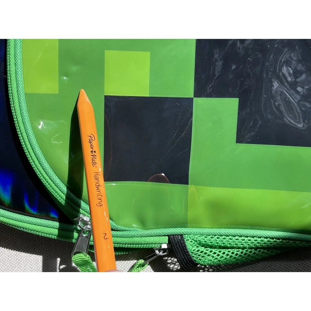 FUL Minecraft Creeper Mini Backpack Glossy Pixilated Green